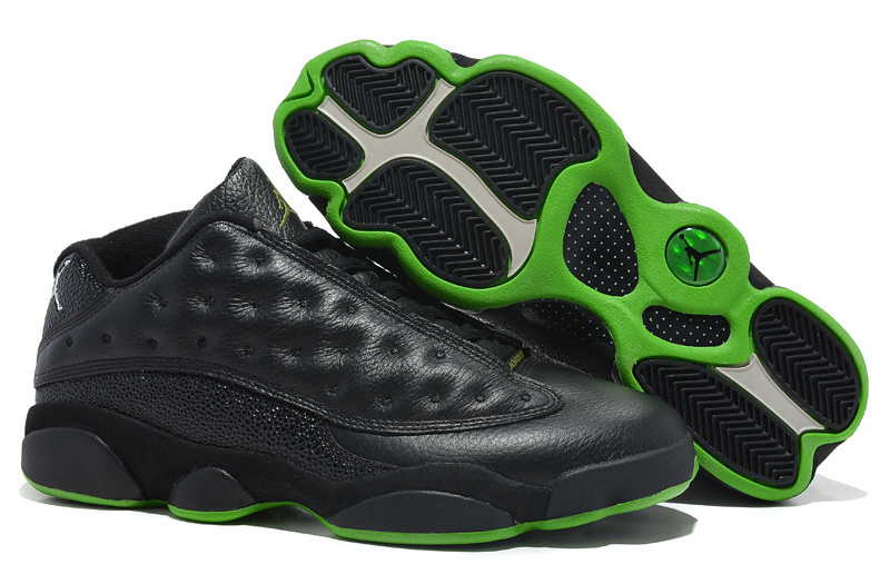 Air Jordan 13 Mens Shoes Black/Green Online